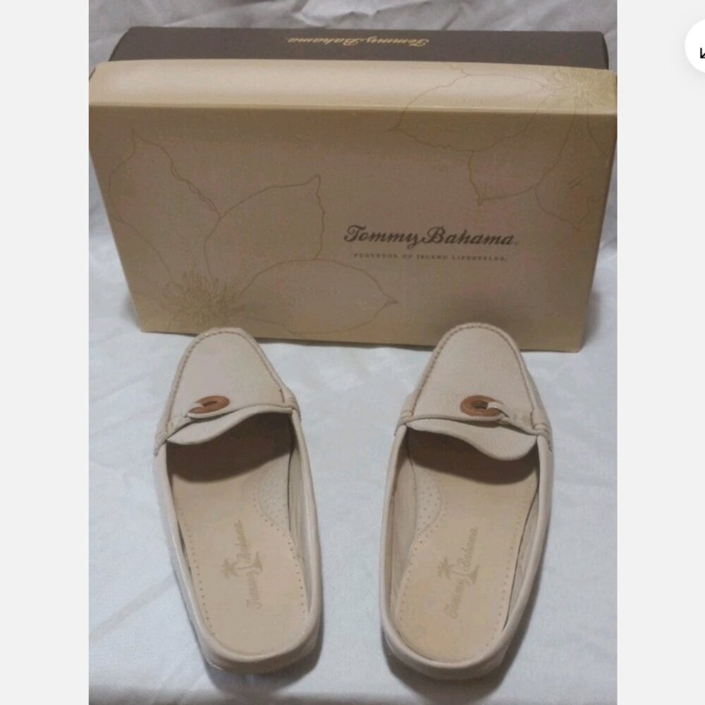Tommy Bahama Shoes soft leather womans mules slides loafers size 8 M